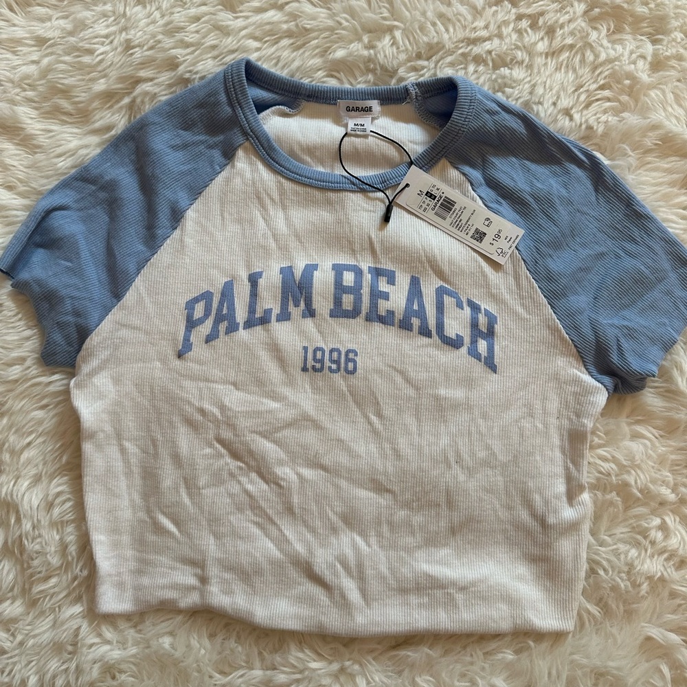NWT Garage Palm Beach Cropped Tee